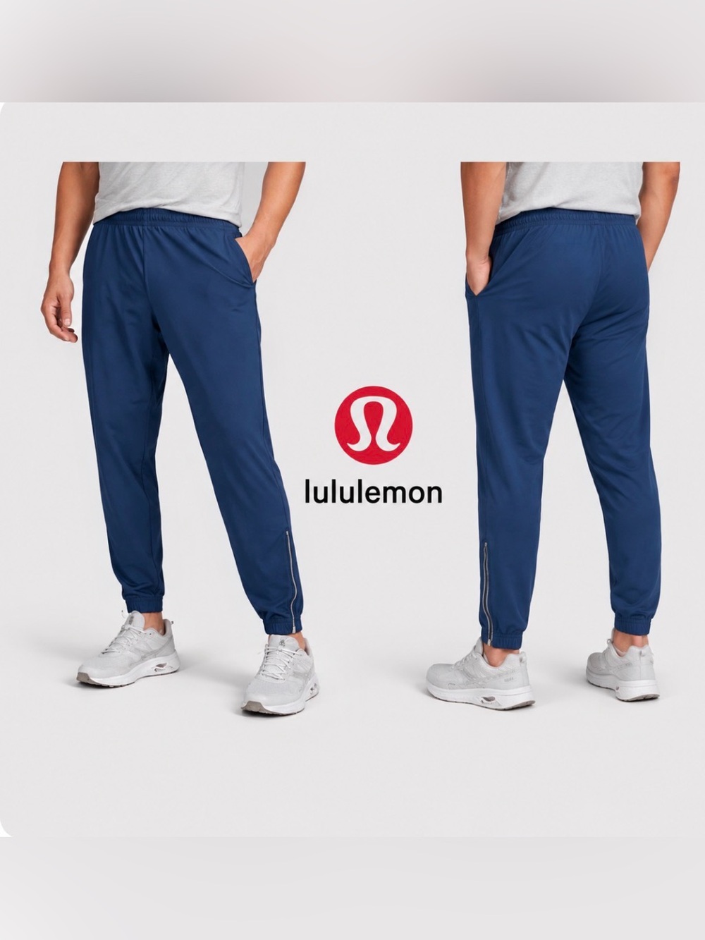 Lululemon Surge Jogger Pants Men’s XXL Blue Zip Ankle Lightweight Running Gym
